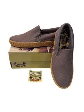 Old Maui Brand Mens Raffia Cove Grey Casual Shoe Slip Ons Size 8.5 NIB